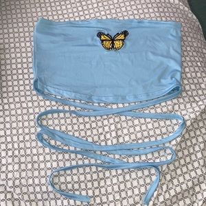 Light blue tube top